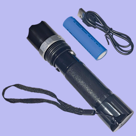 lampara led recargable en color negro recargable