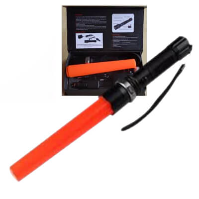 lampara led recargable con cono naranja para señales aereas o de maniob